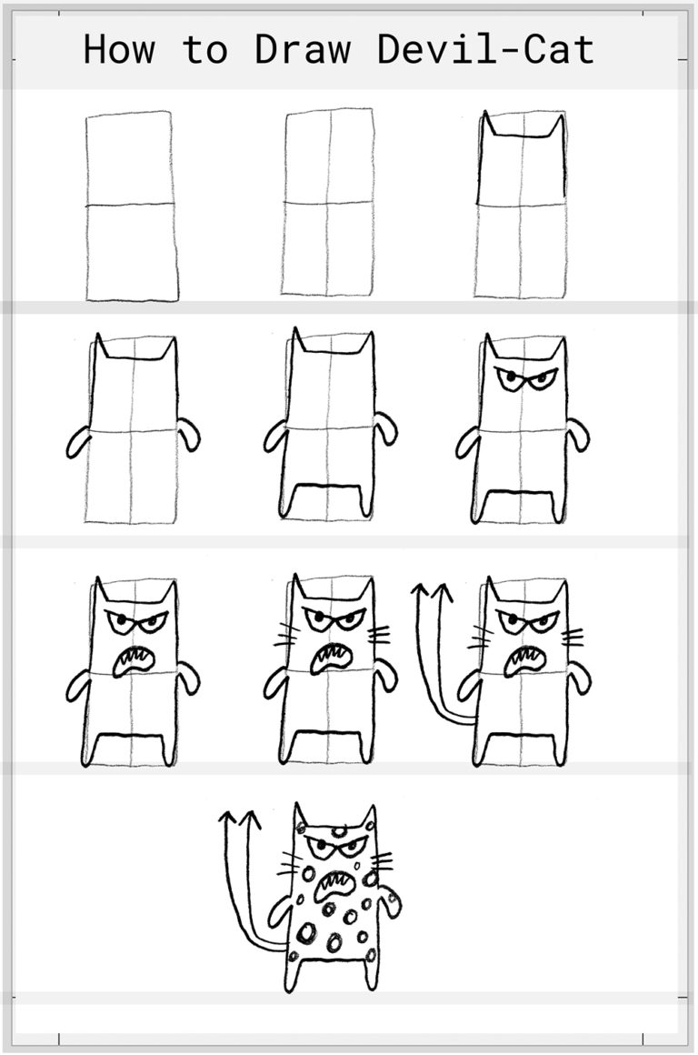 How to Draw Devil Cat | Total Mayhem